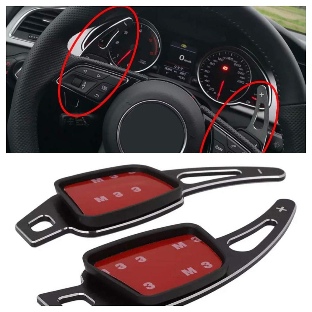 Schaltwippen Verlängerung Shift Paddels in Schwarz Passend Für A1 A3 A4 A5 A6 A7 Q3 Q5