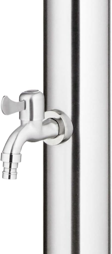 vidaXL Gartendusche Chrom-Zinkknopf Pooldusche Campingdusche Aussendusche Camping Pool Aussen Dusche
