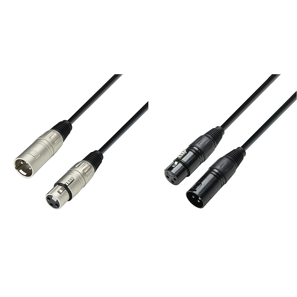 Adam Hall Cables 3 STAR MMF 1000 Mikrofonkabel XLR Female auf XLR Male | 10 m & Cables 3 STAR DMF 06