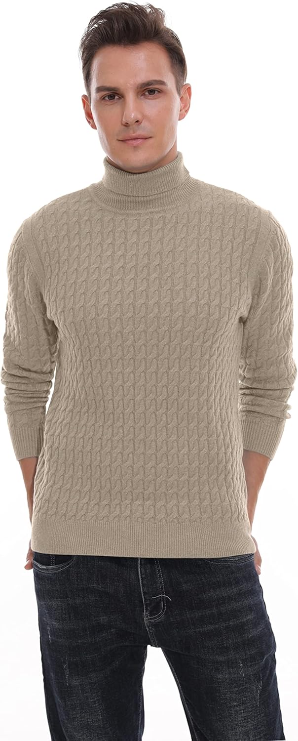 Hisir Rollkragenpullover Herren Klassischer Pullover Herren Warmer Winter Slim Fit Strickpullover Pu
