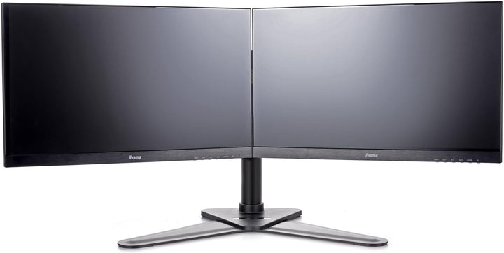 iiyama DS1002D-B1 Standfuss duale Monitorhalterung (für Displays bis 30 Zoll und maximal 10kg / Moni