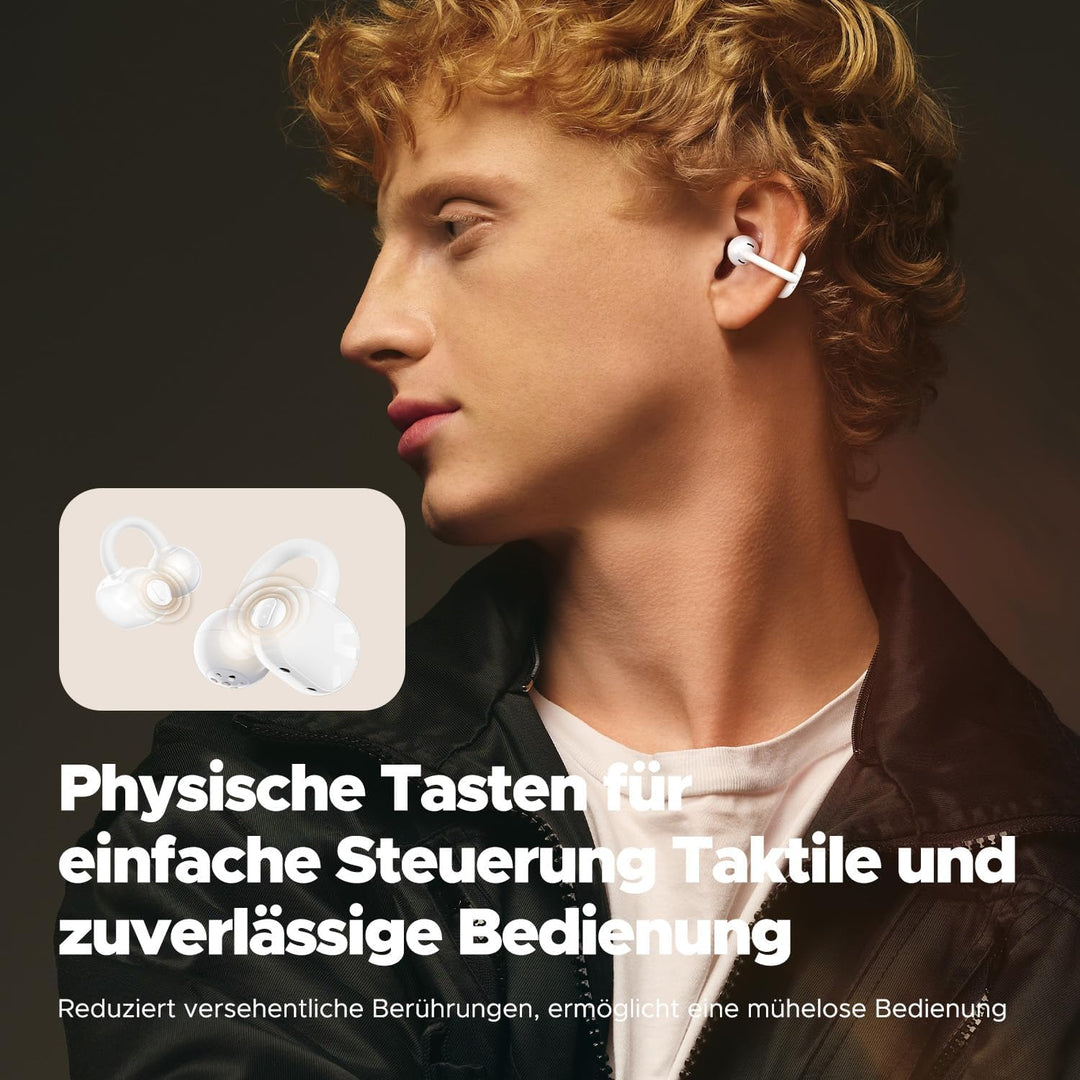 SoundPEATS POP Clip Open Ear Kopfhörer 5.4 Bluetooth Kopfhörer, Leicht Bequem Clip On Kopfhörer, Ohr
