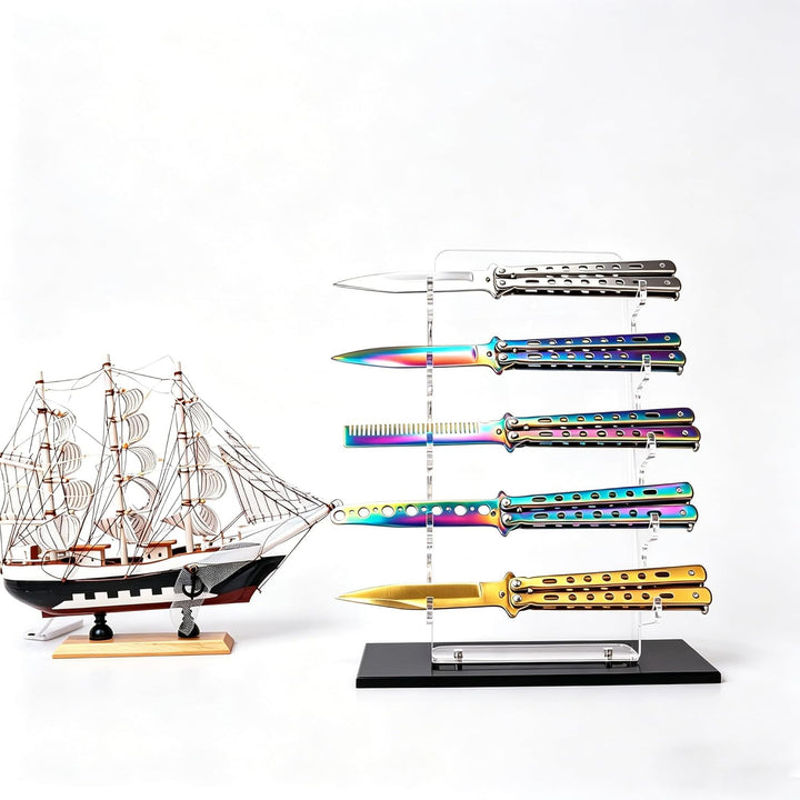 ERMMZHZW Taschenmesser-Display, Taschenmesser-Halter, Taschenmesser-Aufbewahrung, Acryl-Messer-Präse
