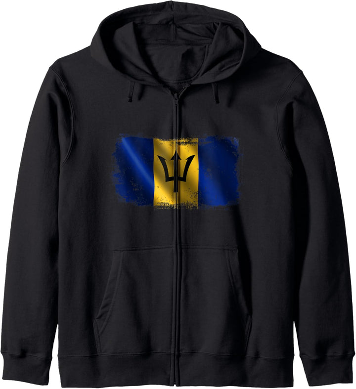 Barbados Barbadische Nationalflagge Kapuzenjacke