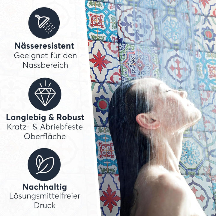 CREATISTO Klebefliesen Stickerfliesen Fliesenfolie - Hochwertige Sticker Aufkleber für Wandfliesen I