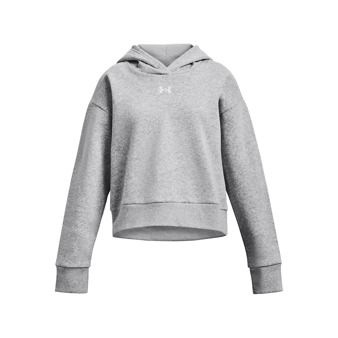 Under Armour Mädchen Rival Fleece Crop Hoodie Kapuzenpullover XS Mod Gray Light Heather, XS Mod Gray