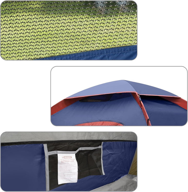 Wurfzelt 2 Personen Wasserdicht, Automatisches Pop Up Zelt 2 Personen, Winddicht Campingzelt, Ultral