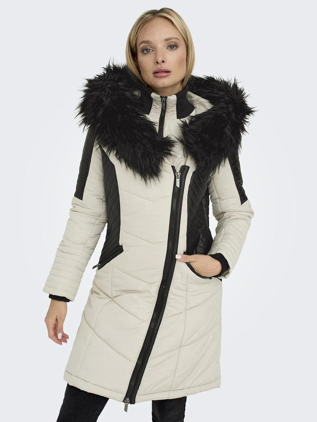 ONLY Female Steppmantel ONLNEWLINETTE Steppmantel XS Schwarz, XS Schwarz