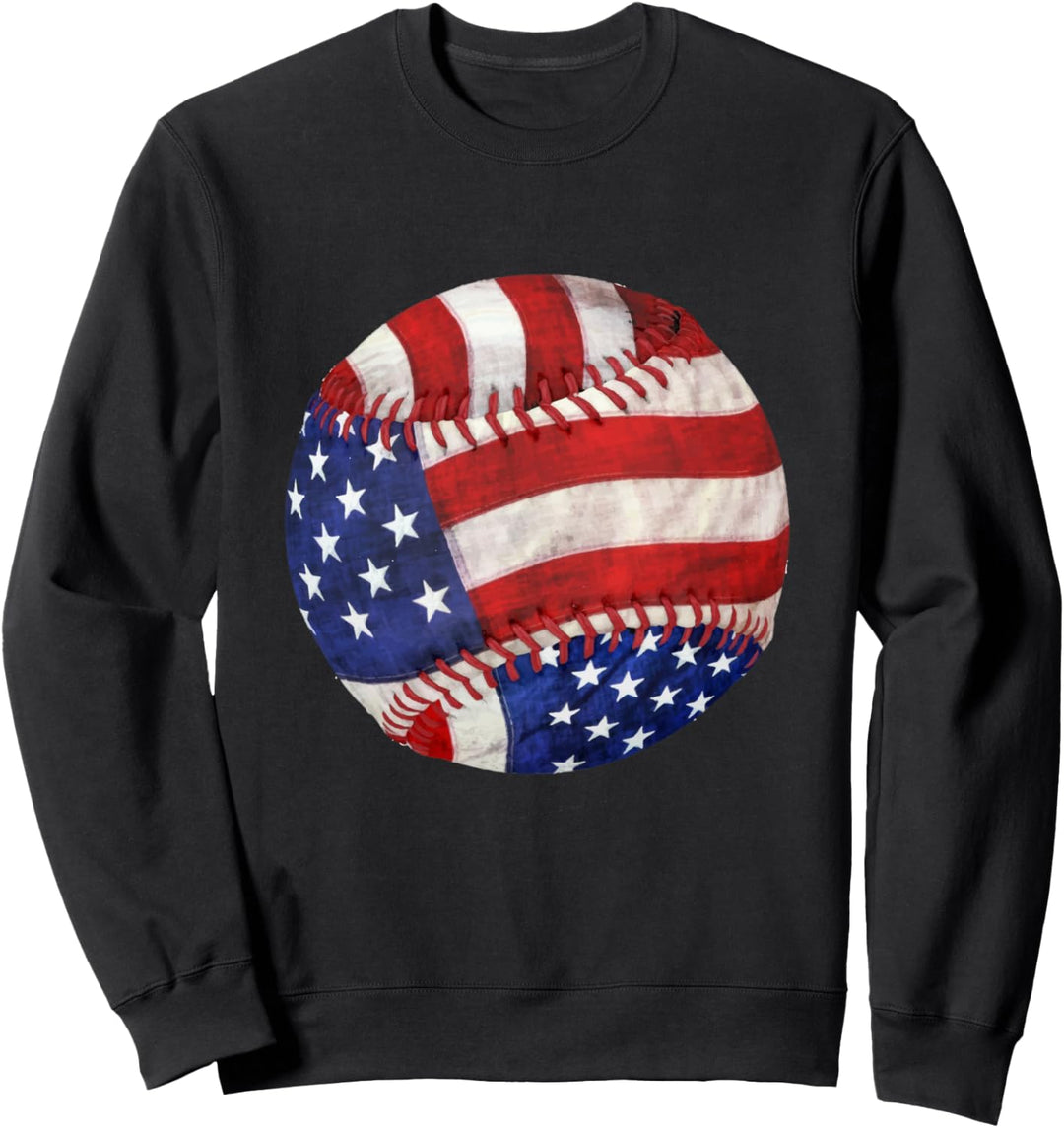 Baseball 4th Of July American Flag Unique Sweatshirt