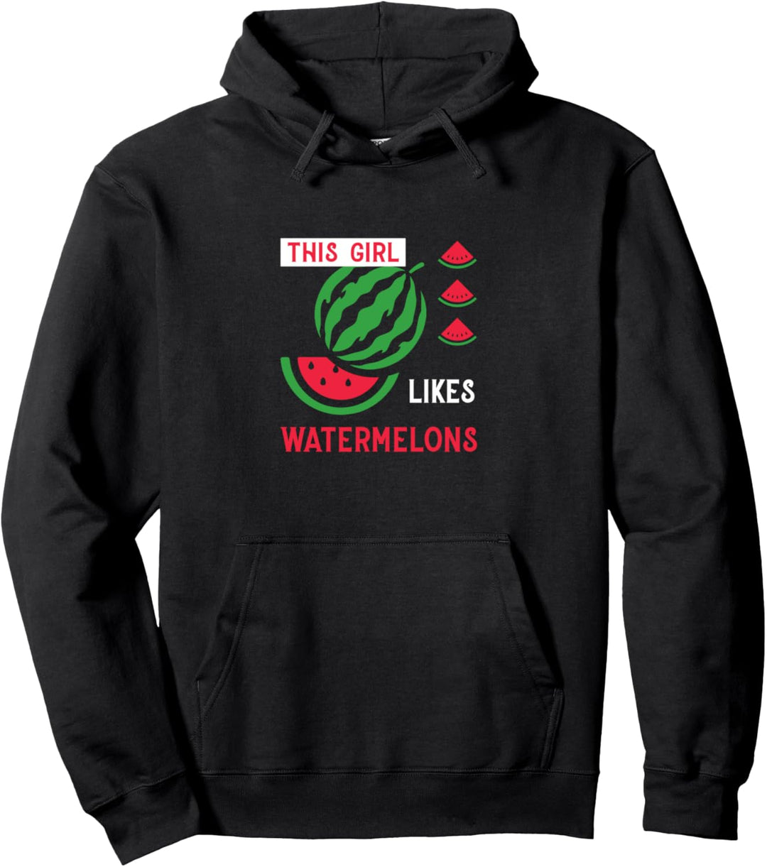 Mädchen mag Melonen Sommer Wassermelone Früchte Pullover Hoodie
