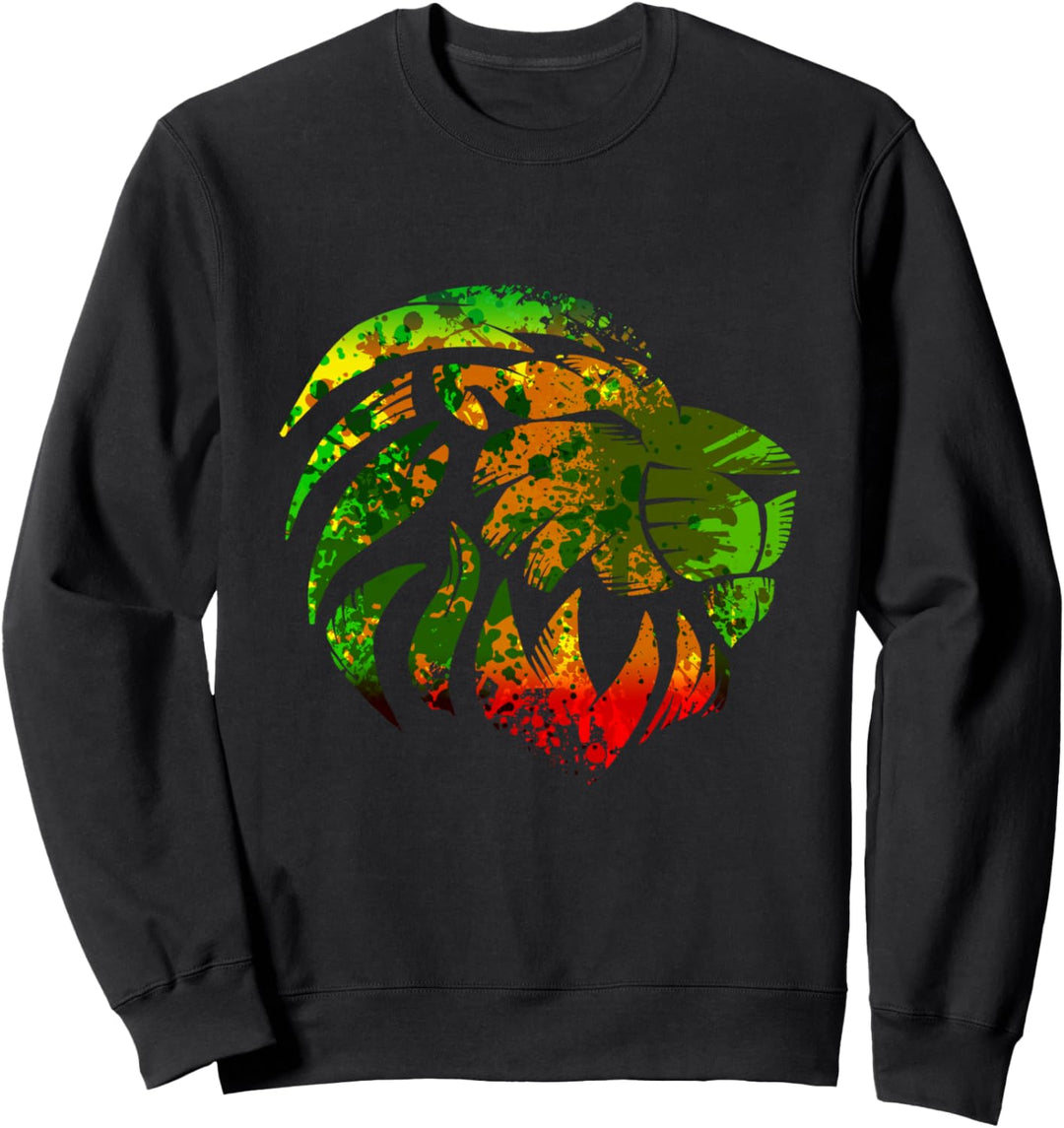 Rastafarian Rasta Reggae Löwe Äthiopischer Rasta Löwe Sweatshirt