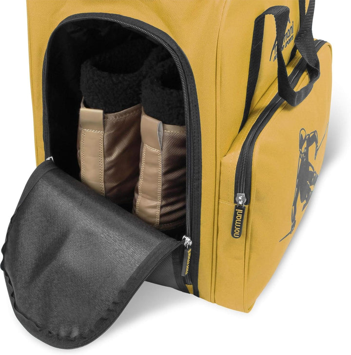 normani Skischuhtasche mit separatem Helmfach und Rucksackfunktion Alpine DEPO Gelb 53 Liter, Gelb 5