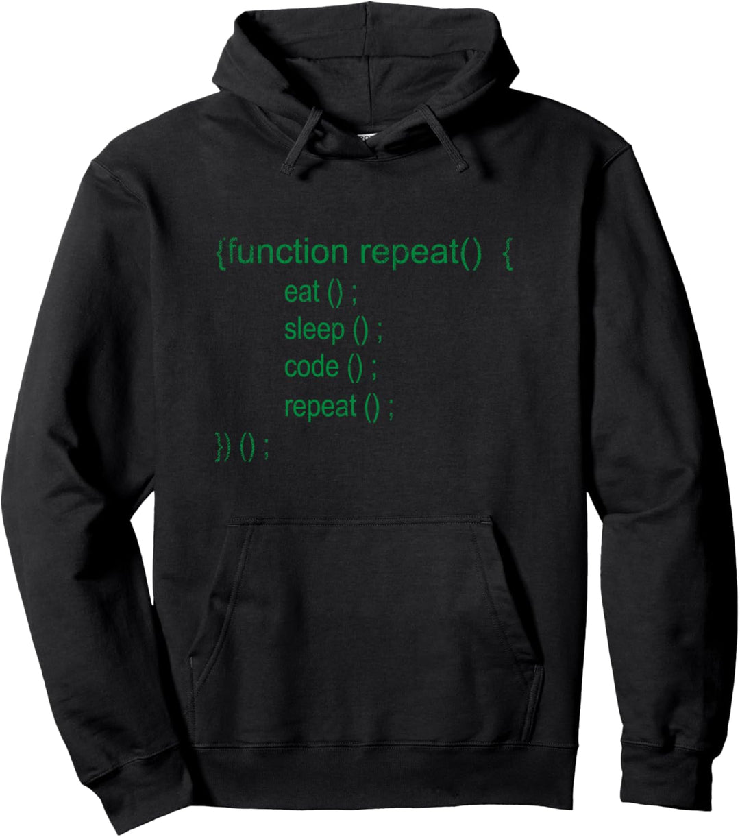 Essen Schlafen Kodieren Wiederholen Lustiges Programmierer Pullover Hoodie