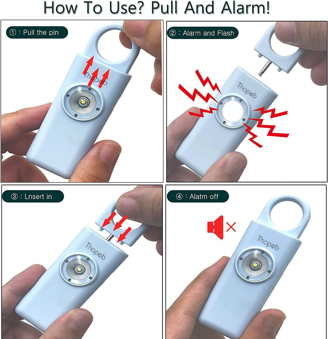 Thopeb® Persönlicher Birdie-Sicherheitsalarm-Schlüsselanhänger für Damen, für Selbstverteidigung, 13