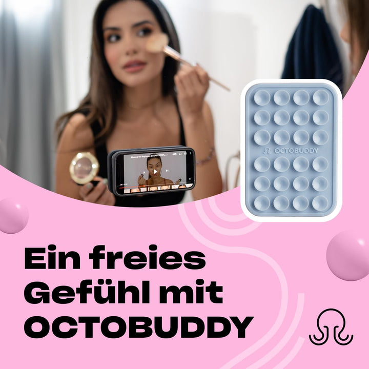 OCTOBUDDY Classic MAX Silikon-Saugnapf Halterung fürs Handy - rutschfeste Saugnapfhalterung für iPho