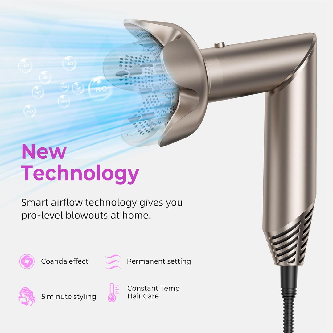 Hairstyler 6 in 1 Airstyler mit Diffusor Luft Lockenstab Air Styler Warmluftbürste Föhn Rundbürstenf