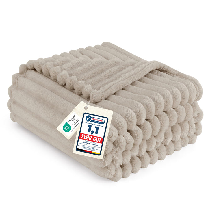 BEDSURE Kuscheldecke Flauschig Decke Fleecedecke – Weiche Warme Grobe Korddecke Gemütlicher Überwurf