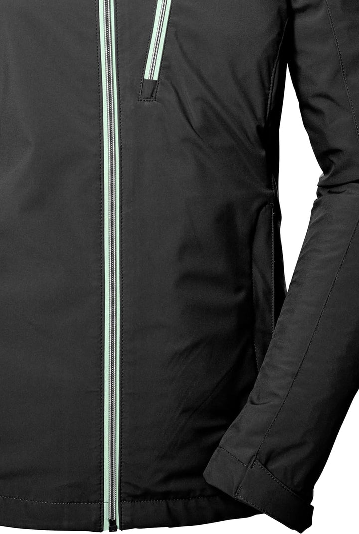 Killtec Damen Kos 89 Wmn Sftshll Jckt Softshelljacke/Outdoorjacke mit Kapuze 38 Schwarz, 38 Schwarz