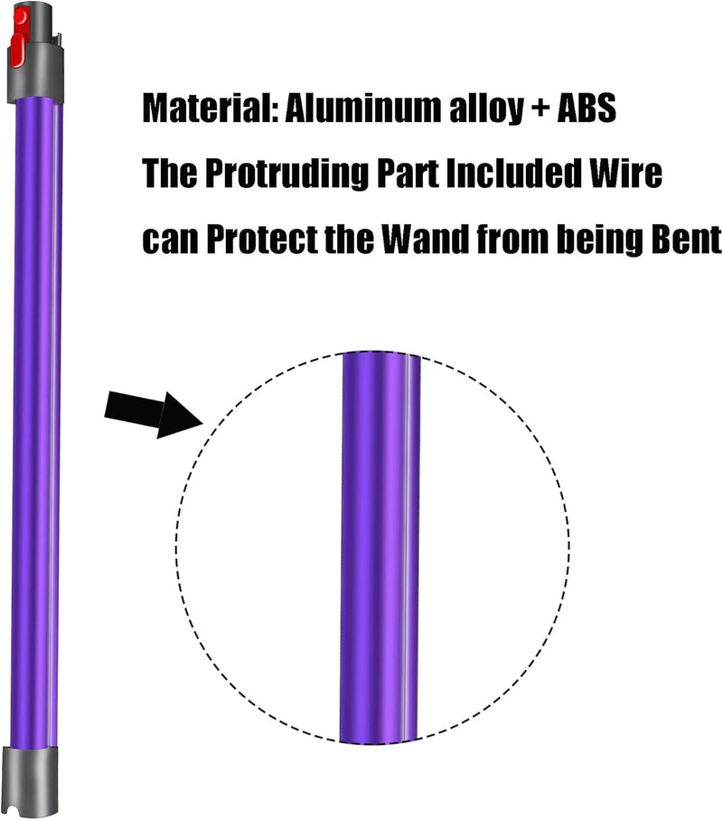 Italdos Verlängerungsrohr Teleskoprohr Rohr Kompatibel für Dyson V7 V8 V10 V11 V15 Länge 73 cm Schne