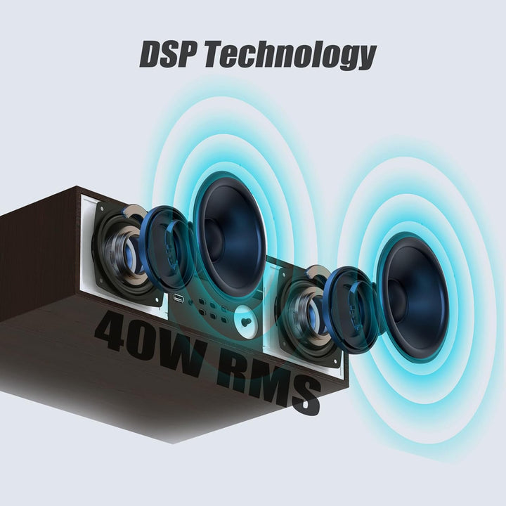 LONPOO Stereo System for Home with CD Player，40W Home Stereo System CD Player with Speakers Bluetoot