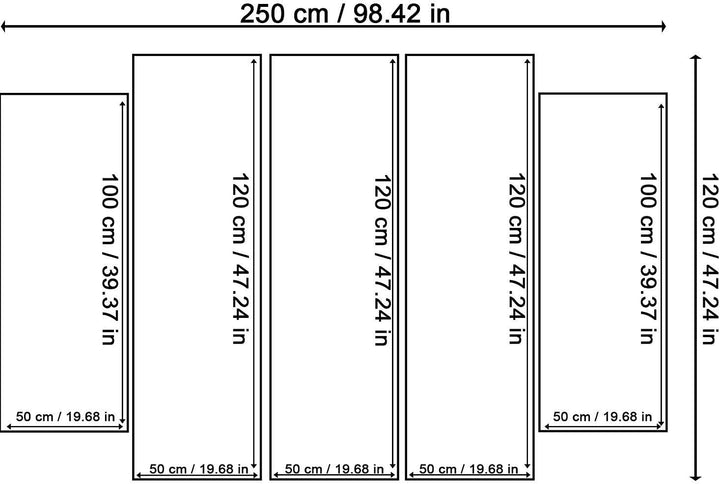 Feeby. Wandbild - 5 Teile - Deco Bild, gedrucktes Bild, Foto, Deco Panel, XXL, 5-Teilig, Typ B, 250x