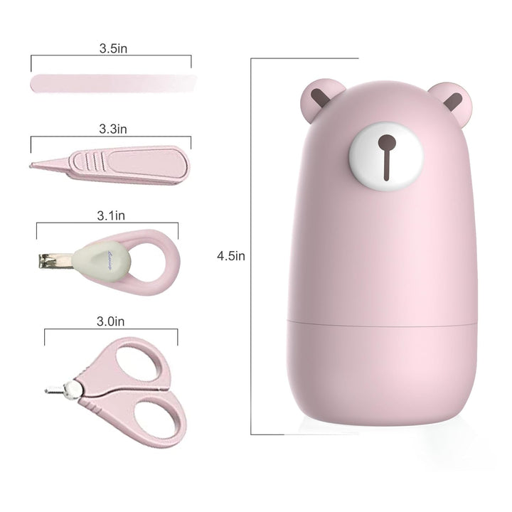 Baby Nagel Set, Baby Maniküre Set und Pediküre Set mit niedlichem Etui. Baby Nagelknipser und Bürste