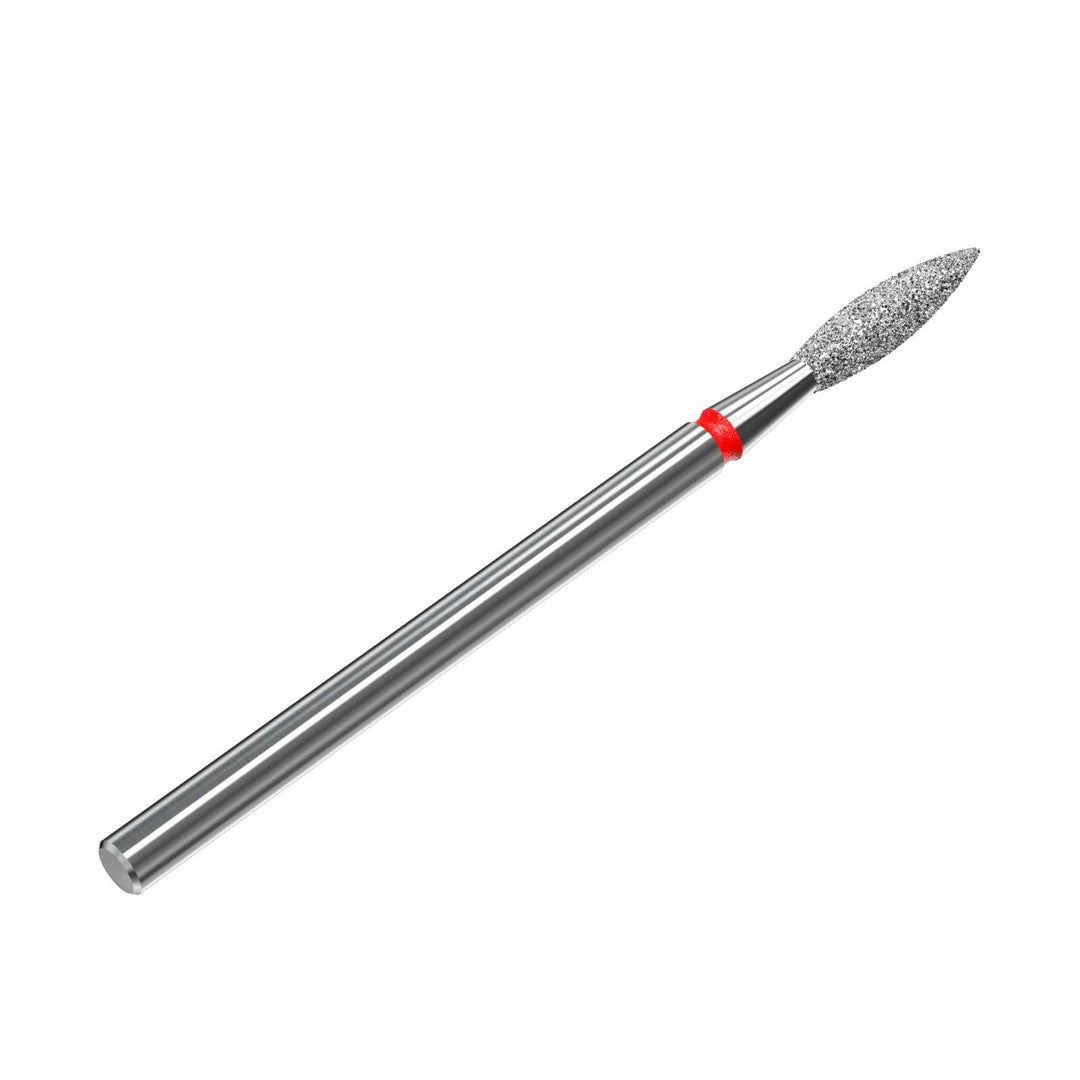 Staleks Pro - Diamant bit - flamme (roter ring) I aufsatz für nagelfräzer I bits für apparative mani