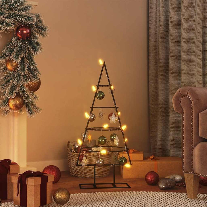 vidaXL Metall Weihnachtsbaum, Platzsparende Weihnachtsdeko, Christbaum mit Ständer aus Metall, Weihn