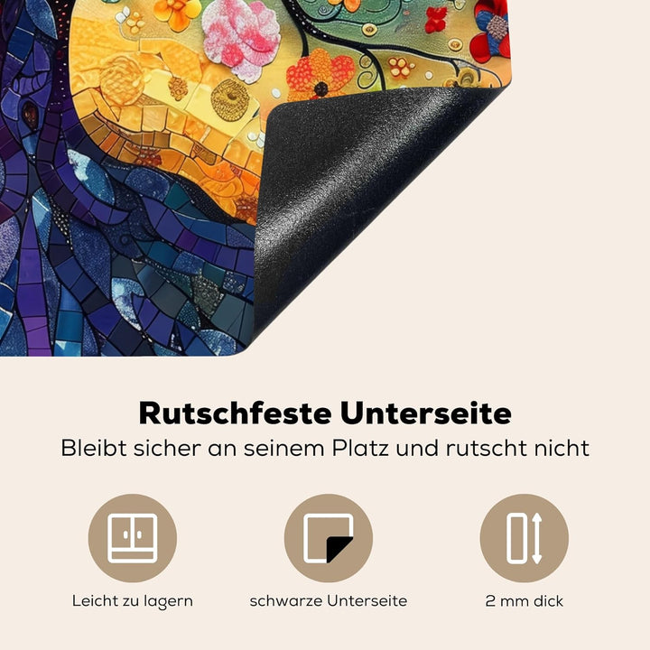 Herdabdeckplatte 59x52 cm Einteilig Küche Herdabdeckung Induktionsfeld Ceranfeld Herdabdeckplatten V