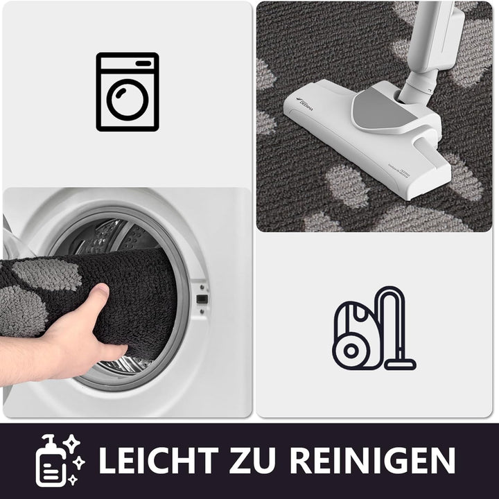 Schmutzfangmatte Innen & Aussen [60×90cm] – Fussmatte mit Rutschfester Unterseite | Saugstarke Fussm