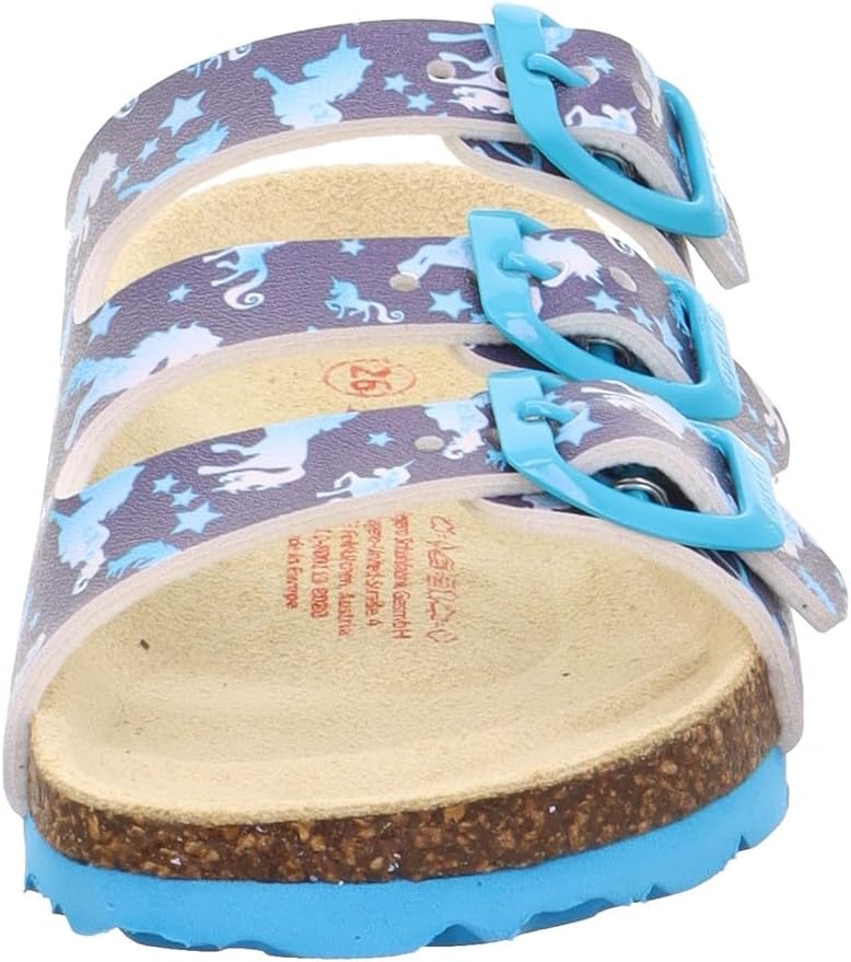 Superfit Mädchen Fussbettpantoffel Pantoffeln 24 EU Blau 8080, 24 EU Blau 8080