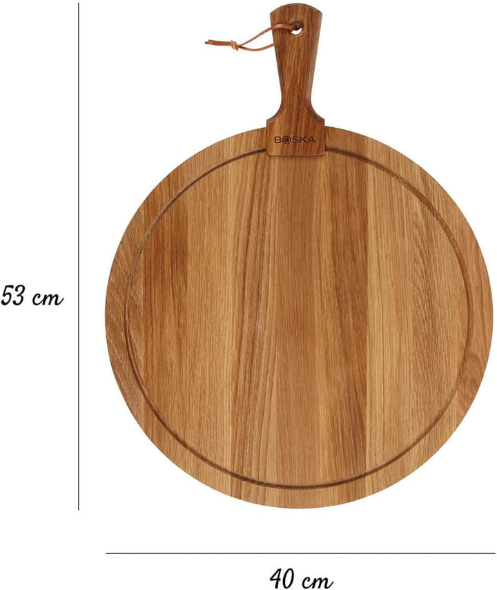 Boska Servierbrett rund Friends L, Käsebrett Eiche, Durchmesser 402 mm 40 x 40 x 3 cm, 40 x 40 x 3 c