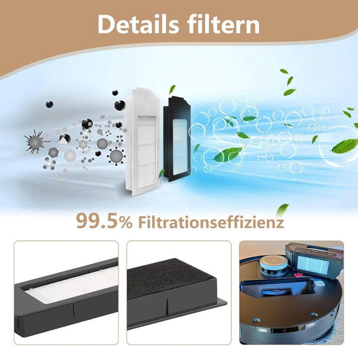Yivy 26 Stück Zubehör Set für Ecovacs DEEBOT X1 Plus Staubsauger, X1+ Ersatzteile: 2 Hauptbürste,8 S