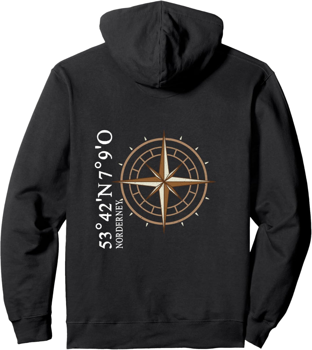 Norderney Koordinaten Souvenir Insel, Norderney Pullover Hoodie