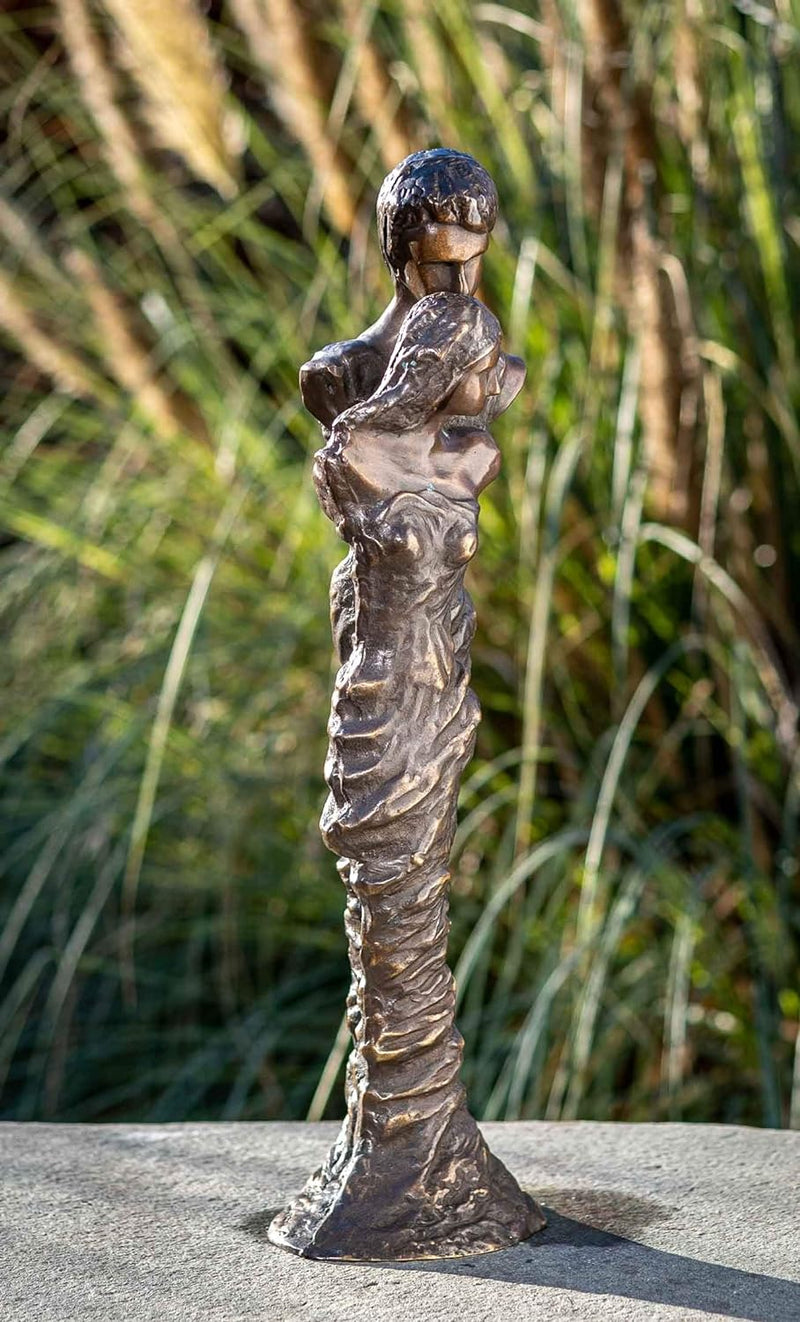 IDYL Bronze-Skulptur Modernes Paar | 56x14x17 cm | Bronze-Figur handgefertigt | Gartenskulptur - Woh