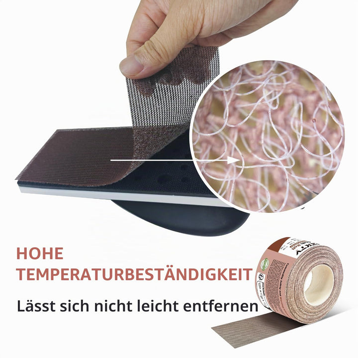 Netz Schleifpapier Rolle Klett, 70 mm x 10 m, Körnung P100, Kollokation mit 70mm Breites Handschleif