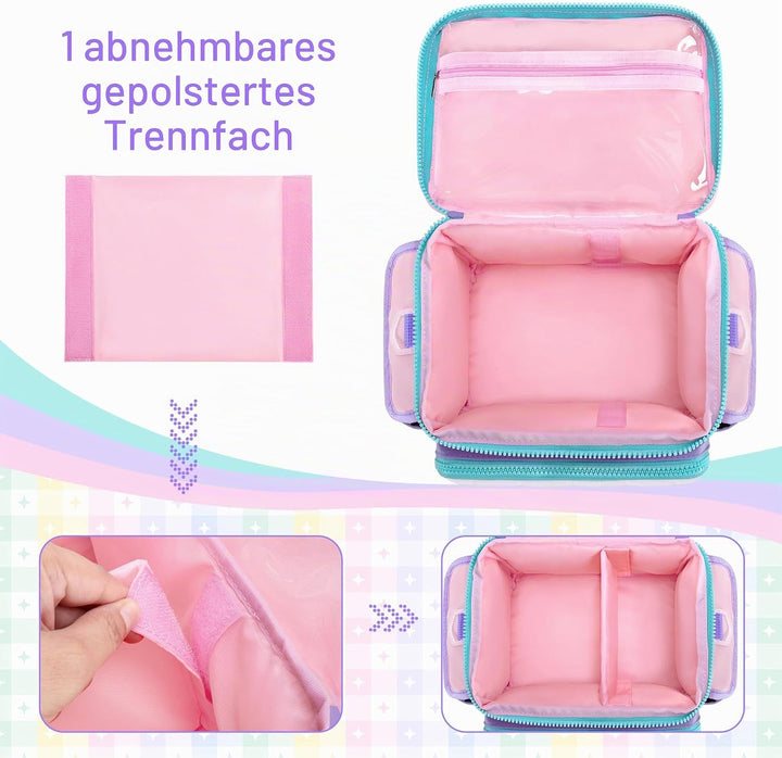 LoDrid Tasche Kompatibel mit Tonie Box 2/1, gepolsterte Tragetasche mit Abnehmbarer Trennwand und Sc