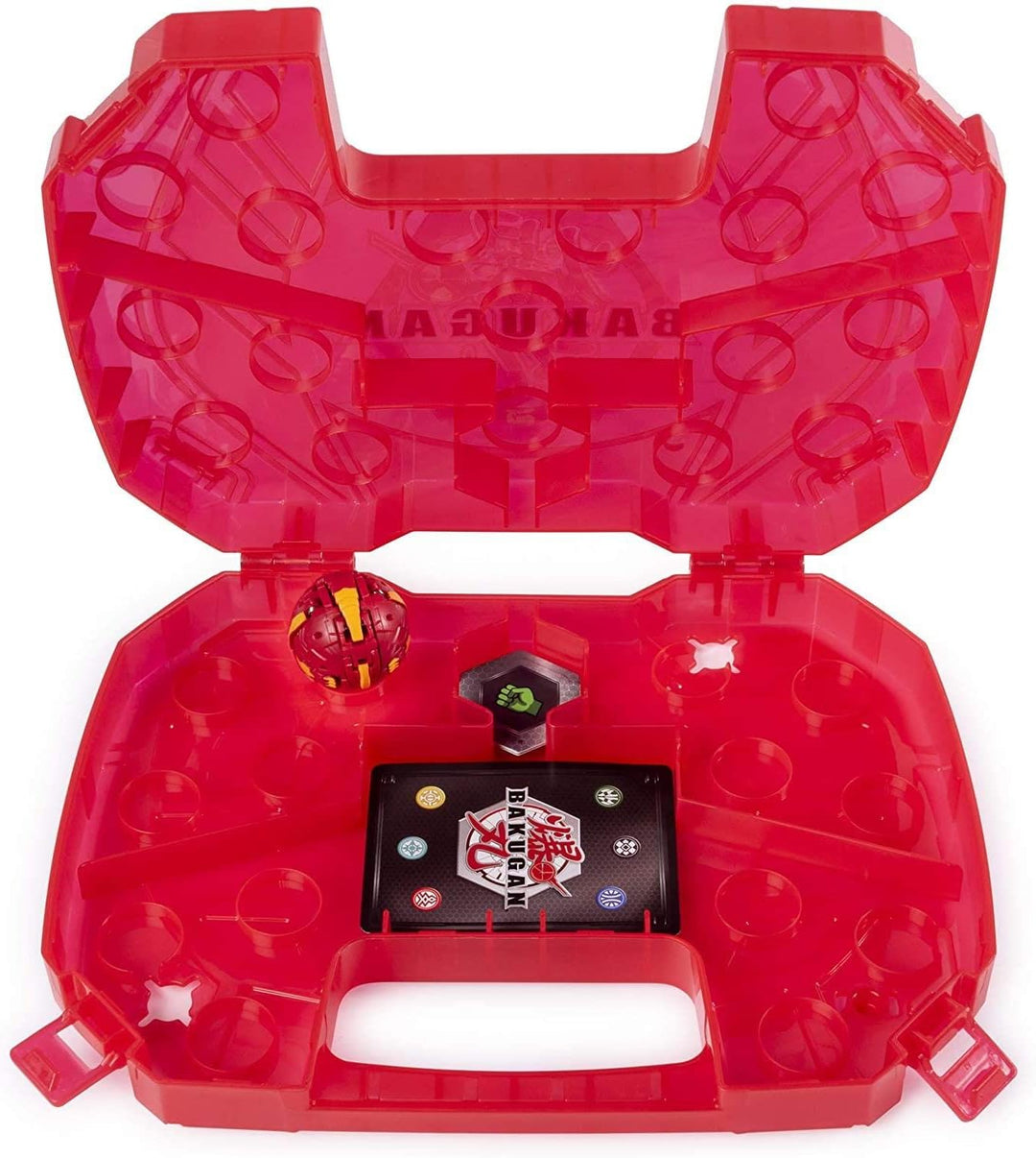 BAKUGAN 6045138 / #20115348 - Storage Case, Aufbewahrungskoffer mit extra Basic Ball, Dragonoid (rot