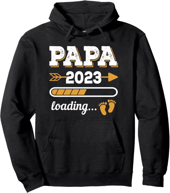 Papa 2023 Loading Zukünftiger Vater 2023 Vintage Pullover Hoodie