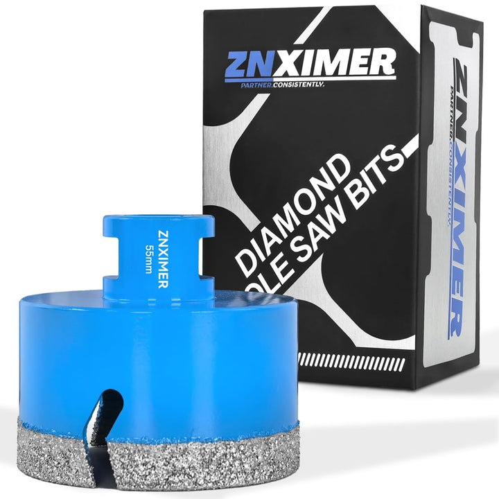 Diamant Fliesenbohrer 55mm - M14 Trockenbohrkrone Vakuumgelöteter Lochsäge für Fliesen Porzellan Ker