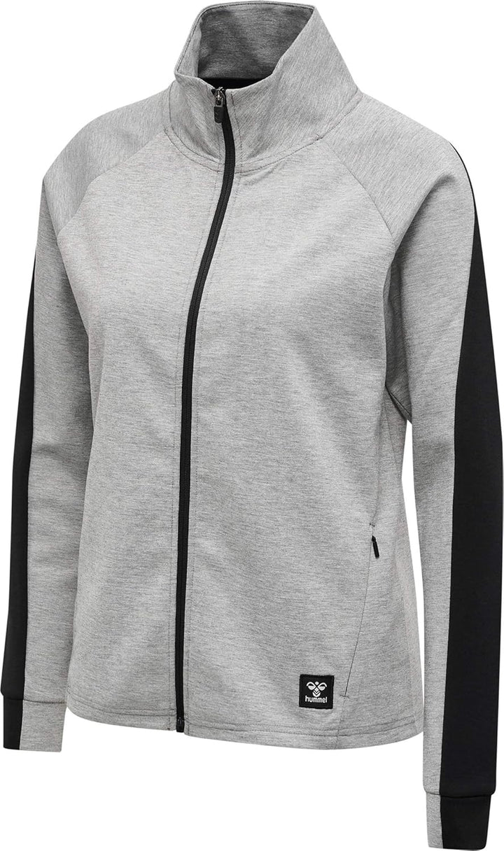 hummel Hmlessi Zip Jacket Damen Yoga Reissverschlussjacke XS GREY MELANGE, XS GREY MELANGE