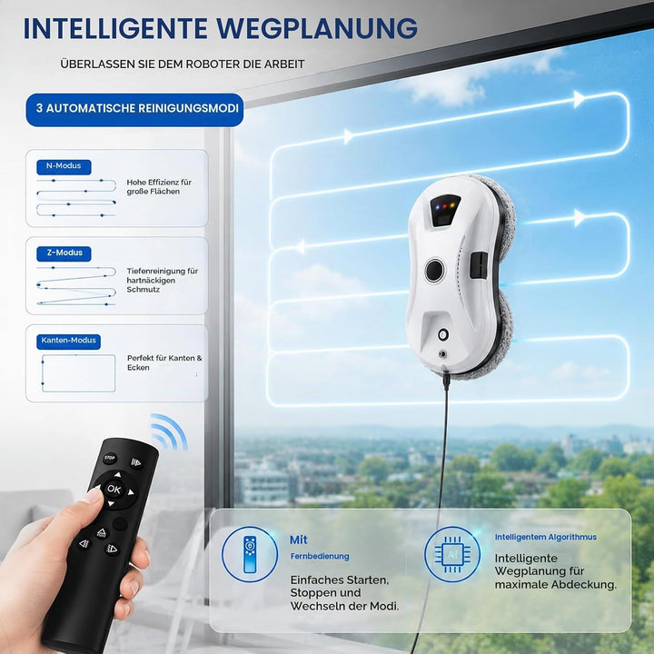 Osmo Roboclean Fensterputzroboter - 3 Automatische Reinigungsmodi