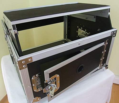 27316 Winkelrack 6/8HE mit Laptop Ablage - Kombi Case, L-Rack, DJ Rack