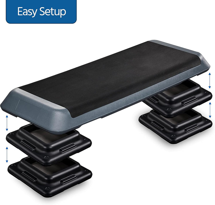 Yaheetech Stepper Aerobic Steppbrett mit 3 Stufen rutschfest Trainingsbrett Fitness Heintrainer Step