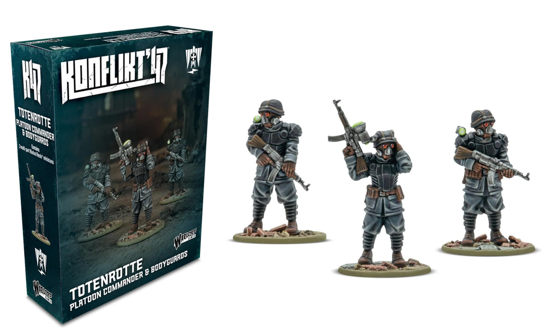 Warlord Games Totenrotte Platoon Commander & Bodyguard - Achsenminiaturen für Konflikt 47, sehr deta