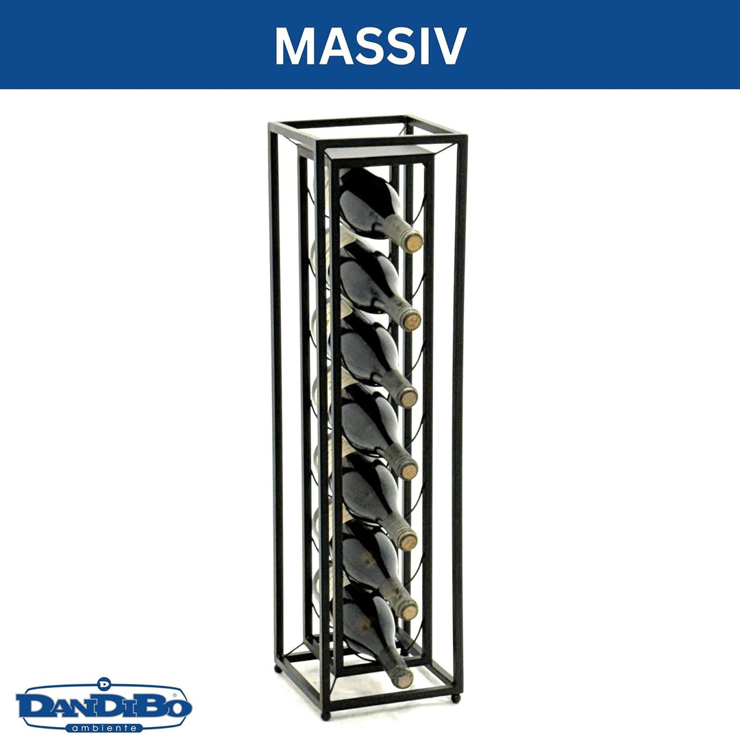 DanDiBo Weinregal Metall Schwarz Stehend Diamant 80 cm 96621 Flaschenregal Weinständer Flaschenhalte