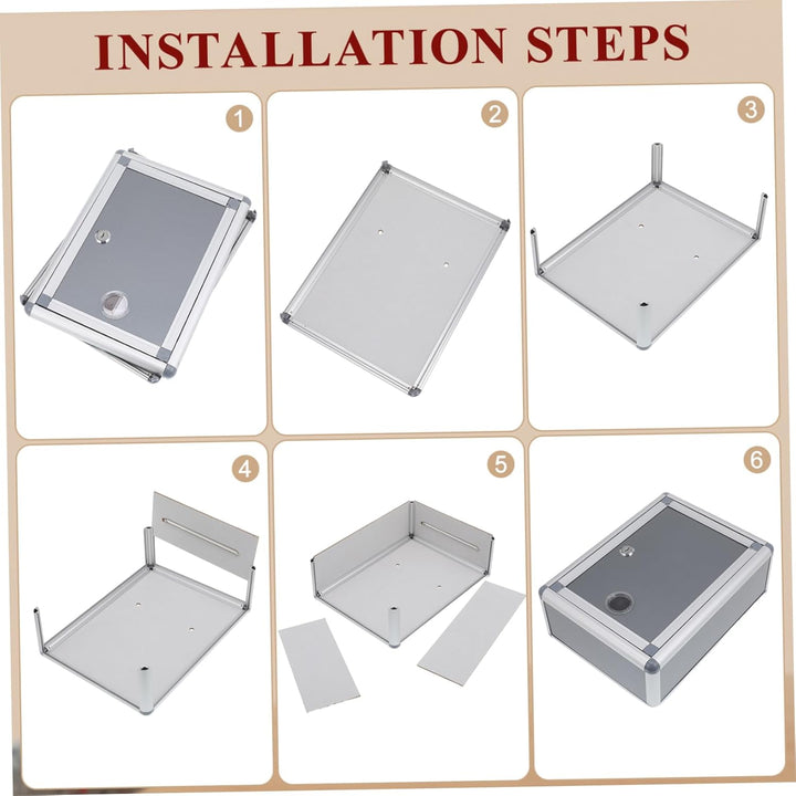 NUOBESTY Klassische Metallbox, Spendenbox Schlüssel Drop Box Karten Safe Lock Box Sichere sichere Au