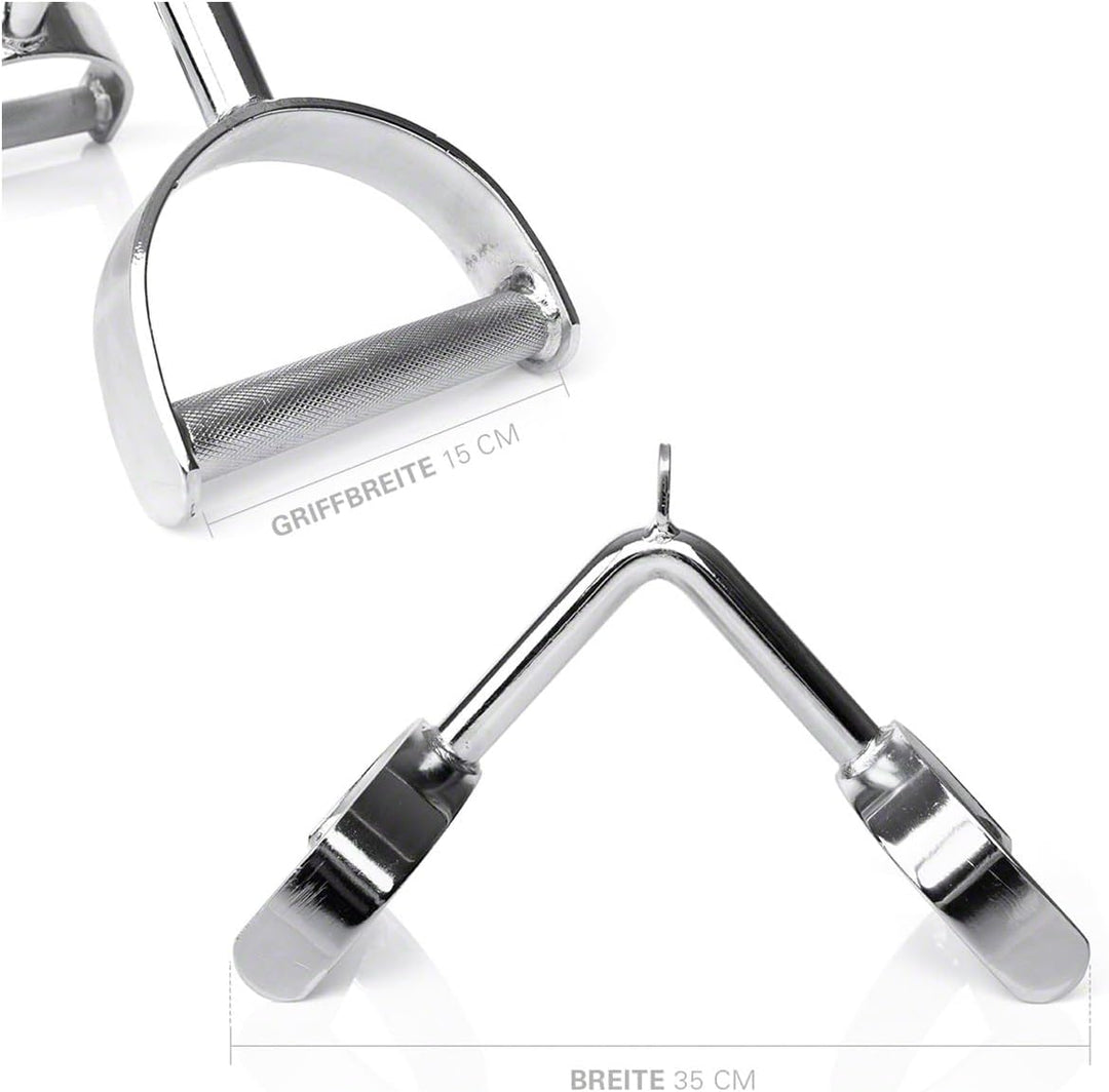 Sport-Tec Latzugstange Trizepsstange Verschiedene Ausführungen Chrom Trizepszug Hufgriff, V-Form, Tr