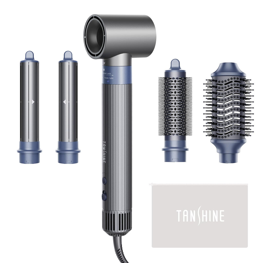 TANSHINE 5 in 1 Hairstyler Auto Air Styler Set,110,000 RPM High Speed Ionic Haartrockner Haarstyler