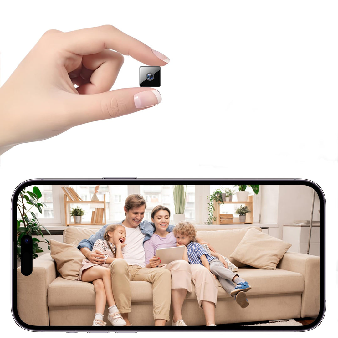 4K Mini Camera, HD Überwachungskamera Innen, Innen Akku 2,4 GHz WiFi Kamera, Lange Laufzeit,Bewegung